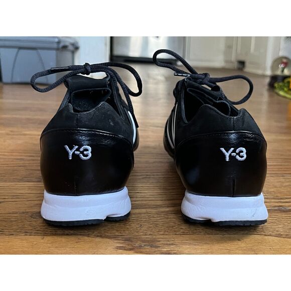 Y3 Yohji Yamamoto Black White Stripe Golf Cleats Shoes  Mens Size 9.5 main image 8